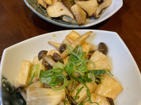 きのこと鶏胸肉炒め